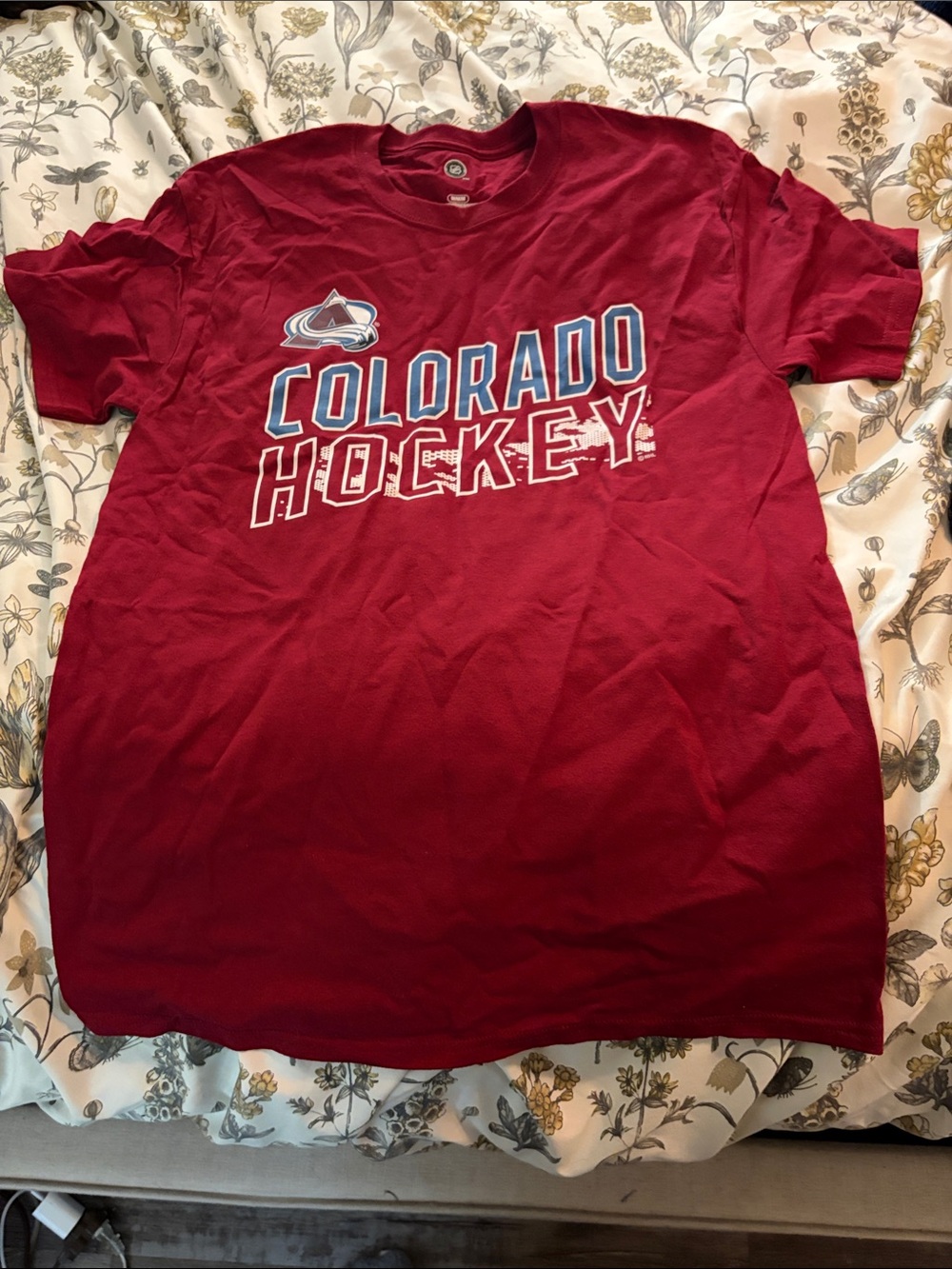 NHL‎ Colorado avalanche  Burgundy Crew Neck T-Shirt